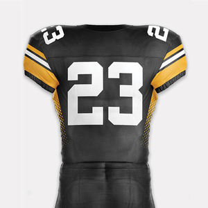 Uniformes de football américain personnalisés en sublimation en gros, haute qualité, couleur unie, coupe ajustée, respirants, séchage rapide, unisexe - Product Image 4