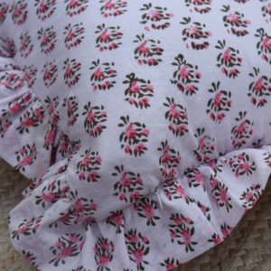 Housses de coussin à volants imprimées à motifs floraux style ferme, avec fermeture éclair dissimulée, pour coussins bohèmes ou décoratifs d'extérieur - Product Image 2