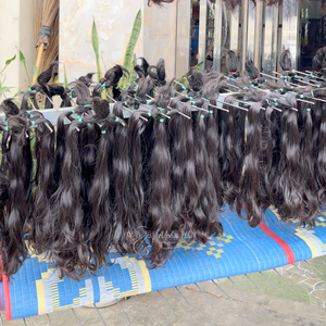 Más barato brillante onda profunda buena forma textura Premium doble dibujado extensiones de cabello atado a mano trama pelo HD encaje crudo pelo indio - Product Image 3