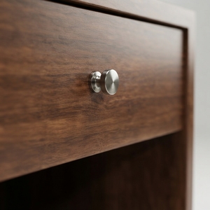 Mesa de Noche de Madera Maciza Marrón, Moderna y Minimalista, con 1 Cajón, para Dormitorio, Mueble de Hotel - Product Image 2