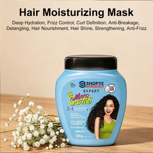 Crème Coiffante Végane Anti-Frisottis pour Cheveux Bouclés Hydratante Démêlante et Hydratante pour Cheveux Frisés et Crépus 2-en-1 Soin Capillaire Sans Rinçage - Product Image 5