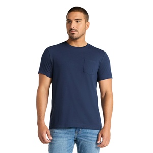 Men's Summer Breathable Comfortable Slim Fit Knitted Cotton Casual Solid Plus Size Eco-Friendly Quick Dry Solid T Shirt - Product Image 4