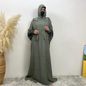 ชุดมุสลิมตะวันออกกลาง ชุดอาหรับ ชุดลำลองแบบมีฮู้ดสไตล์ตุรกี แฟชั่นสำหรับการละหมาด อบายะ ชุดอิสลามทรงหลวม - Product Image 4
