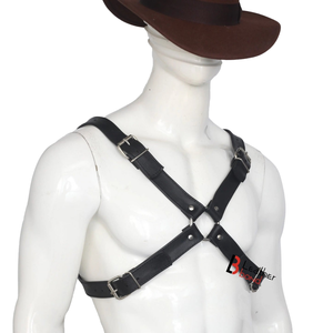 Harnais Kinky Bulldog Blanc pour Hommes, Fétiche, Clubwear, Sexy, Écologique, Respirant, Séchage Rapide, Grande Taille, Réglable, Poitrine en Fausse Fourrure - Product Image 5