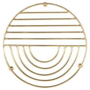 Round Vintage <b>Metal</b> <b>Trivet</b> Heat Resistant 400mm Diameter Stainless Steel Table Decorative Mat Pad - Product Image 3