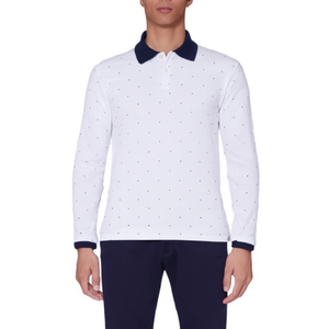 เสื้อโปโลแขนยาวผู้ชายดีไซน์หรู ทรงปกติ ผ้าถักลำลอง สไตล์เรียบง่าย - Product Image 2