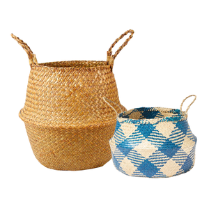 Decorative Handmade Straw <b>Belly</b> <b>Baskets</b> Decorative Woven <b>Basket</b> for Plant Display and Organization PHU HAO - Product Image 1