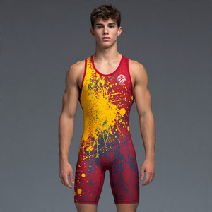 Manufacturer Sublimation Wrestling <b>Singlets</b> <b>Men's</b> Eco-Friendly Lightweight 100% Polyester Wrestling <b>Singlets</b> Tops <b>Men</b> - Product Image 3
