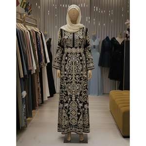 Abaya con Cuentas de la Mejor Calidad, con Adornos de Perlas Hechos a Mano, Vestido Islámico Modesto para Eventos Formales, para Venta de Exportación - Product Image 3