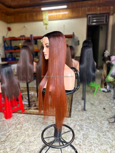 Pelucas marrones rectas de hueso de primera calidad para mujeres negras, cabello humano vietnamita largo, cabello crudo vietnamita de textura suave y natural - Product Image 4
