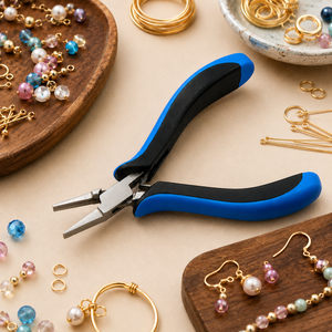 Pince à bec plat et demi-ronde ergonomique pour la fabrication de bijoux, outil de façonnage de fil ZetomedPro - Product Image 4