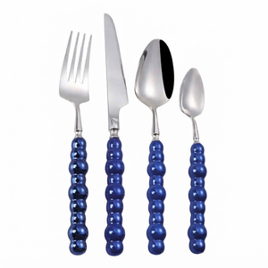 <b>Vintage</b> Metal Flatware <b>Set</b> With Pearl Handles Dishwasher Safe Perfect For Home Wedding Dining Table Dinnerware <b>Cutlery</b> <b>Sets</b> - Product Image 3