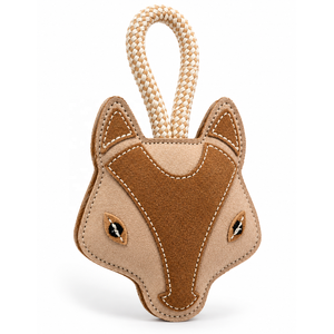 Juguete Masticable para Perros de Alta Calidad con Cabeza de Zorro, Cuerda Trenzada, Diseño Animal Texturizado y Duradero para Jugar a Traer y Interactuar - Product Image 1
