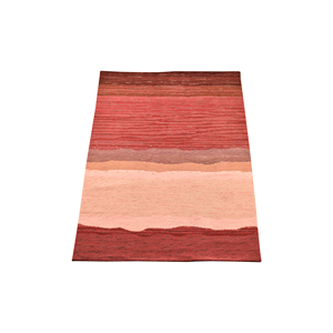 Alfombra de Lujo Hecha a Mano con Diseño Abstracto de Paisaje en Acrílico, Alfombra Moderna con Diseño de Cañón, Estratos, Atardecer y Horizonte, Alfombra Suave con Textura 3D - Product Image 2