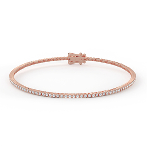 Bracelet tennis torsadé et tressé en or 14kt 18kt avec diamants ronds brillants 112 carats et fermoir texturé en forme de boîte - Product Image 1