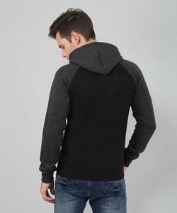 Sudadera con capucha de algodón con cremallera para hombre, forro polar de invierno con mangas raglán, logotipo personalizado, ropa de calle, sudaderas con capucha de lana con diseño en blanco - Product Image 4