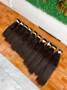 Extensions de cheveux vierges non traités du Vietnam, en vrac, lisses et bouclés, 100g, doux et brillants - Product Image 6