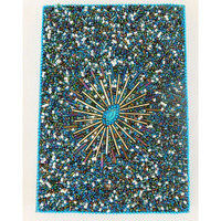 Ensemble de stylos et journal intime décoratifs faits à la main avec perles et paillettes, artisanat indien, cadeau de retour, magnifique journal intime doré orné de perles et de miroirs