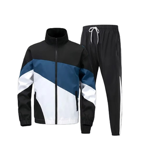 Survêtements de sport d'hiver pour hommes, style jogging, avec fermeture éclair et col montant, faible MOQ, OEM, ODM - Product Image 1