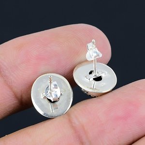 Garnet 925 Sterling <b>Silver</b> <b>Stud</b> Earrings Fine Gems for Wedding Engagement Anniversary Gifts with Oval Shape Cut Gemstone - Product Image 3