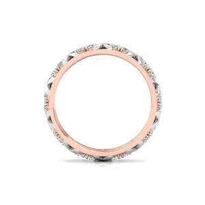 Bague Éternité Élégante et Luxueuse en Diamants de Laboratoire CVD Plaqué Or 10K pour Femme - Product Image 1