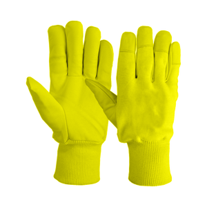Smooth Leather Safety <b>Gloves</b> High Quality Moisture-Wicking Customizable Thickness Length Powder-Free <b>Silicone</b>-Free Cheap Price - Product Image 4