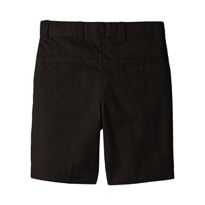 Shorts d'été décontractés pour hommes, taille mi-haute, fermeture boutonnée, logo frontal uni, infroissables, 100% polyester, confortables - Product Image 1