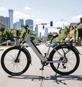 Pneu de 26*2,1 pouces, corps en acier au carbone, moteur sans balais, batterie au lithium 48V 10,4ah, double siège, vélo de sport électrique urbain - Product Image 5