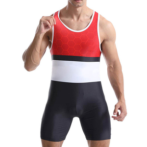 Último Modelo de Singlet Personalizado con Impresión por Transferencia de Calor para Levantamiento de Pesas, Ropa de Artes Marciales y Lucha Libre para Hombres, con Logotipo Delantero y Trasero - Product Image 4