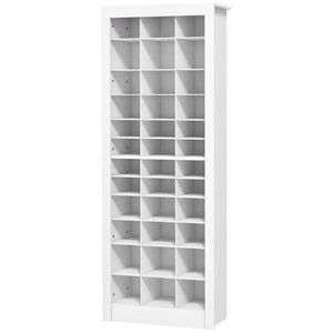 Moderno Armadio Portascarpe in MDF Bianco, Regolabile e Impermeabile, Soluzione Salvaspazio e Antipolvere per la Casa - Product Image 2