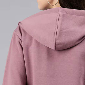 เสื้อฮู้ดผู้หญิงแบบสวมใส่สบายทรงเข้ารูป รุ่นคัสตอม 2026 พร้อมซิปและเชือกผูก ผลิตจากผ้าฝ้ายผสมขนแกะ 80/20  พร้อม GSM แบบกำหนดเองได้ - Product Image 6
