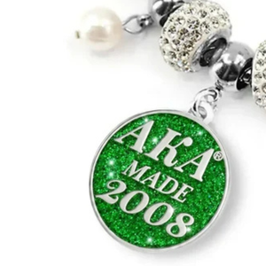   Pulsera Elegante para Mujer, Fabricada en 2008, Color Verde y Plateado, Joyería con Dijes, Accesorio de Moda para la Muñeca, Inspirada en la Hermandad - Product Image 6