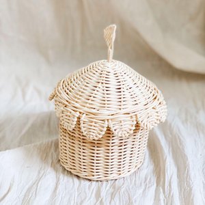 Petite tente de cirque en rotin tressé, maisonnette pour enfants, jouet en forme de maison, prix d'usine, jouets d'imitation pour enfants - Product Image 2