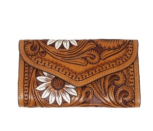 Sac de direction long en cuir de vache véritable, fait à la main, style western, fermeture à loquet, artisanat bohème, fabriqué en Inde, quotidien, printemps, antivol - Product Image 1