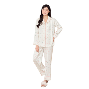 Ensemble de pyjama de maternité B2 MUM B917 pour femmes enceintes - Tissu éco-responsable en spandex/polyester, taille élastique réglable, fermeture éclair - Product Image 1