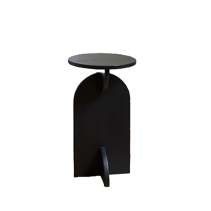 Minimalist Wood Coffee <b>Table</b> Round Top Handmade Living Room Furniture Black Finish Handmade End <b>Table</b> On Sale - Product Image 1
