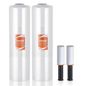 Película Estirable Transparente de Grado Industrial, Calibre 80, 15 Pulgadas x 1200 Pies, Paquete de 2 Rollos de Envoltura Retráctil de Alta Resistencia, Diseñada en Nueva Zelanda - Product Image 1