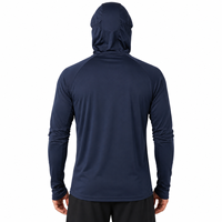 Sweat à capuche anti-UV UPF 50 pour homme, manches longues, couleur unie, vêtements de pêche, pull-over, polyester, taille adulte