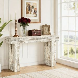 Elegante Tavolo Consolle in Legno Stile Rustico per Ingresso o Arredamento Soggiorno - Product Image 2