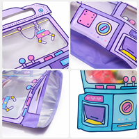 Sachets personnalisés imprimés pour bonbons, forme originale, pochettes verticales, sacs en plastique thermoscellables à motif de dessin animé mignon pour snacks et friandises
