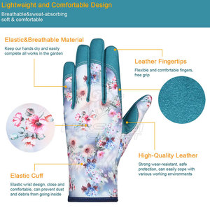 Eco Friendly Leather Safety Gardening <b>Gloves</b> Made From Premium Material Suitable For Outdoor Gardening - Product Image 2