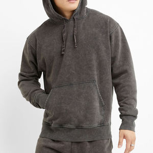 <b>Sherpa</b> <b>Lined</b> Heavy Cotton Hoodie Warm Fleece Pullover Sweatshirt Winter Streetwear Top With Kangaroo Pocket Ribbed Cuffs And HoD - Product Image 2