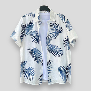 Chemise hawaïenne pour homme à manches courtes, imprimé tropical, respirante, pour les vacances d'été, col rabattu - Product Image 3