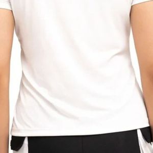 Camiseta Blanca de Manga Corta con Cuello en V para Mujer, Ajustada, Informal, Básica, Elástica, para Uso Diario, Ropa de Moda Femenina, Prenda de Verano Sencilla - Product Image 5