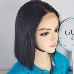 วิกผมบ็อบสั้นสำหรับผู้หญิงผิวดำผมมนุษย์เวียดนามลูกไม้ด้านหน้าขนาด4*4ขนาดกลาง (14นิ้ว) - Product Image 3