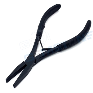 Professional GEMSTONE ENTERPRISES Hair Extension Flat <b>Nose</b> Plier Black Stainless Steel Durable Reusable Custom Logo Salon Use - Product Image 6