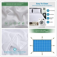 Couette matelassée blanche respirante hypoallergénique pour l'automne et l'hiver, lavable en machine, garnissage en polyester 75D36F