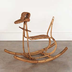 Cheval à bascule en bois artisanal en rotin, animaux à bascule, jouet pour enfant, animal à chevaucher, choix privilégié - Product Image 1