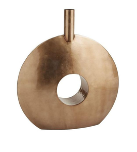 Florero de Metal con Acabado Plateado Antiguo, Cilíndrico, para Mesa, Decoración del Hogar, Sala de Estar u Oficina - Product Image 5
