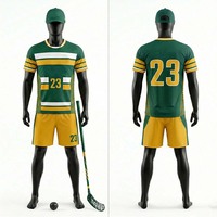 Conjunto de Uniforme de Floorball Sublimado con Impresión Personalizada, Kit de Equipo OEM, Antibacteriano, UPF 50, Secado Rápido, Transpirable, Cinco Piezas